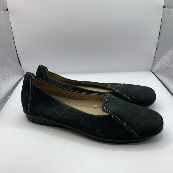 SOUL Naturalizer Shoes - SOUL Naturalizer Lauryn Black Leather Nubuck Casual Loafers Size 8M